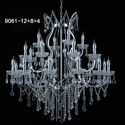 Maria Theresa Silver Chrome Chandelier - Custom Sizes Crystal Pendant