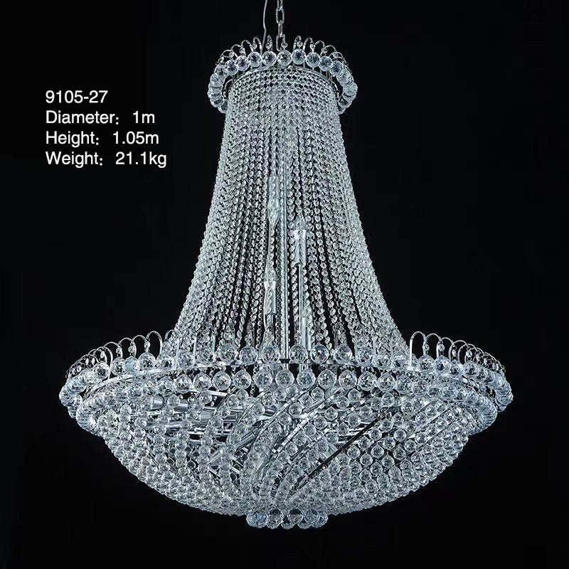 Modern Black & Gold Crystal Chandelier for Grand Decor