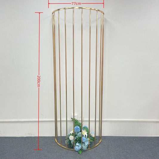 Luxury Gold Geometric Backdrop Stand - Irregular Wedding Arch