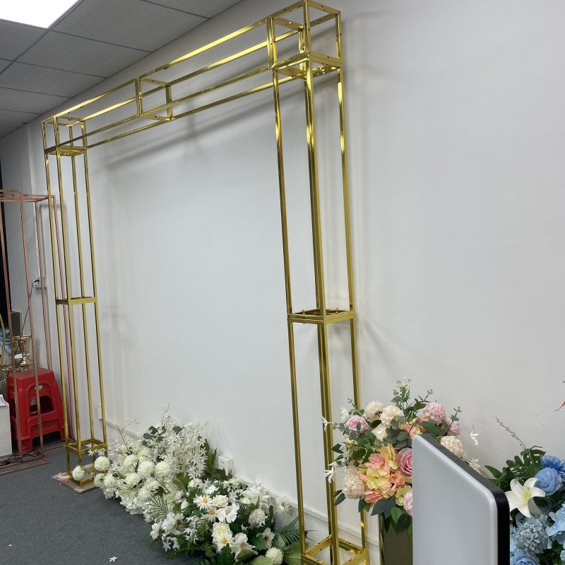 Majestic Gold Square Arch - 3D Mirror Finish Ceremony Focal Point