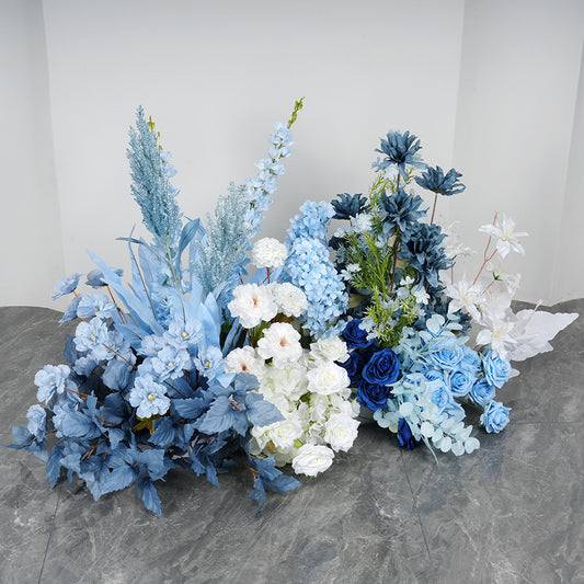 Blue New Listing Green Set of Two New Simulation Floor Flower Arrangement