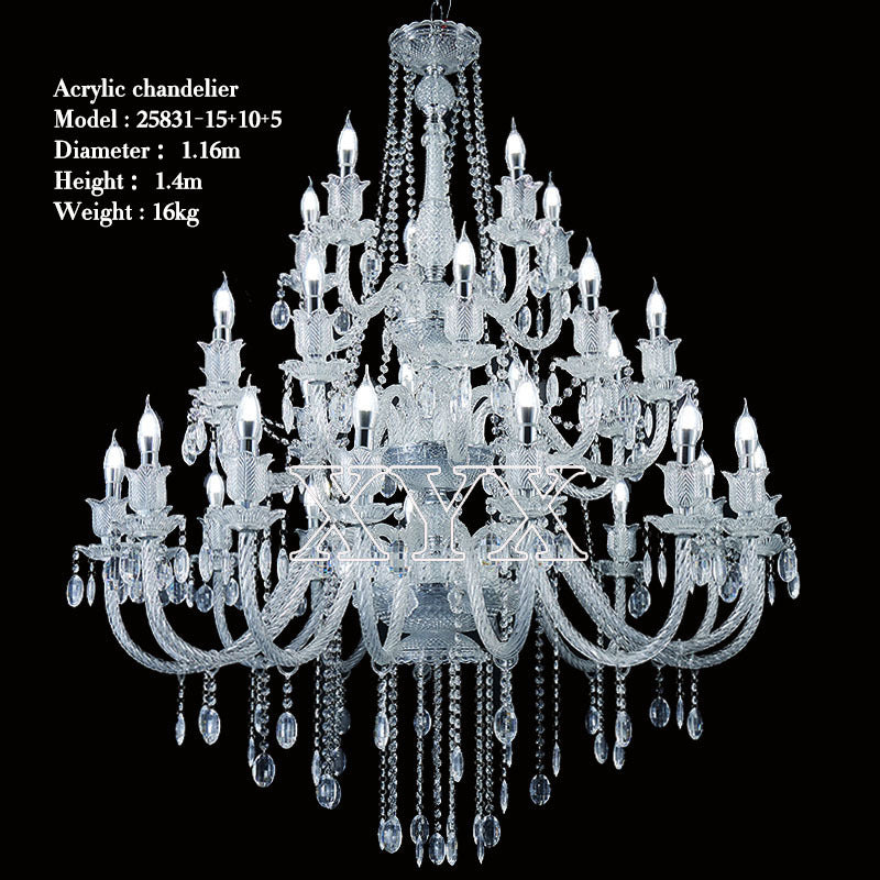 Adjustable Gold K9 Crystal Maria Theresa Chandelier Wedding Lobby Factory Direct
