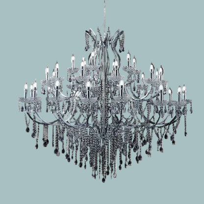 Grand 4-Tier European Gold LED Chandelier