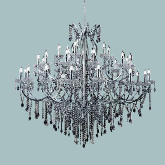 Grand 4-Tier European Gold LED Chandelier