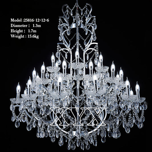Adjustable Gold K9 Crystal Maria Theresa Chandelier Wedding Lobby Factory Direct
