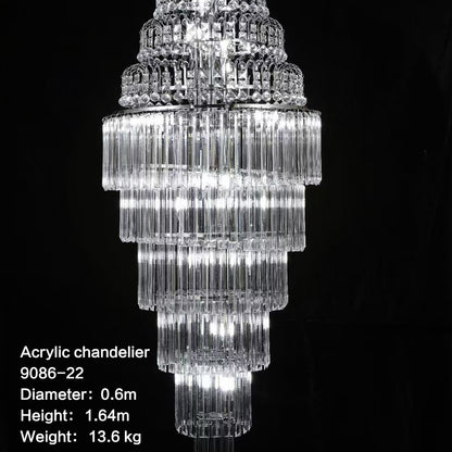 Maria Theresa Silver Chrome Chandelier - Custom Sizes Crystal Pendant