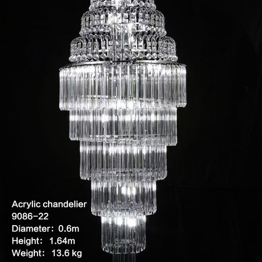 Maria Theresa Silver Chrome Chandelier - Custom Sizes Crystal Pendant