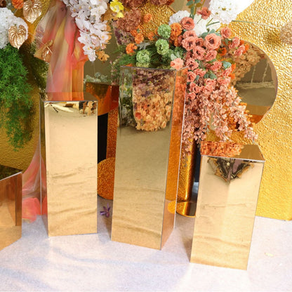 Tall White Acrylic Roman Columns - Wedding Road Lead Stand