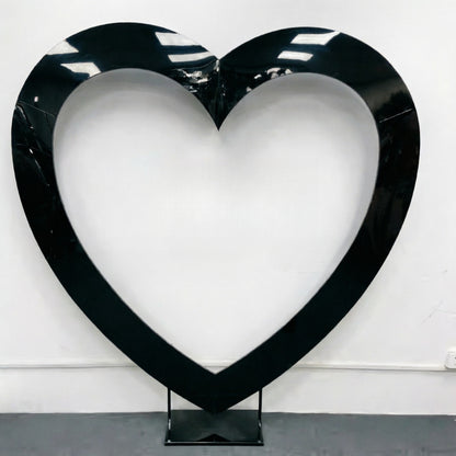 Shiny Gold Heart Wedding Arch - Stainless Steel Backdrop