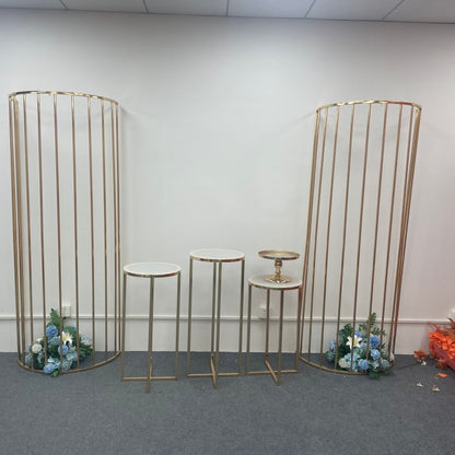 Luxury Gold Geometric Backdrop Stand - Irregular Wedding Arch