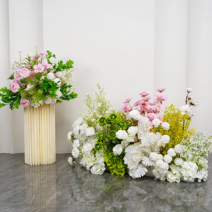 Set of 2 - 2ft Meadow Greenery Floor Flower Row - Factory Custom