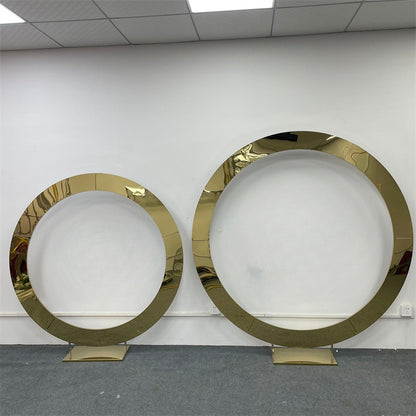 Gold Metal Backdrop Frame: Shiny Arch for Event Decor