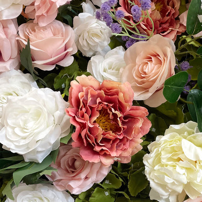 5D Silk Flower Wall - Custom 8x8ft / 4x8ft Backdrop pink