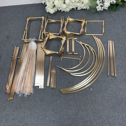 Heavy-Duty Mirror Gold Arch - 3D Stainless Steel Pro Backdrop Stand