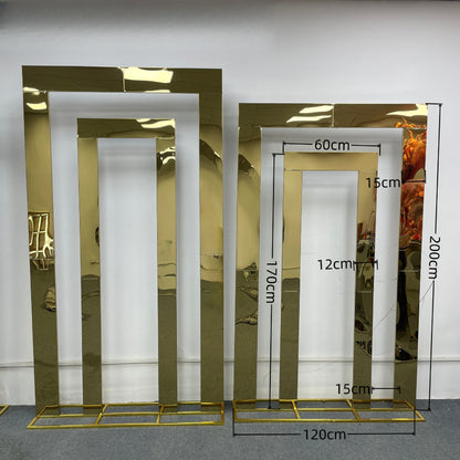 Heavy Duty Stainless Steel Arch - Wedding Backdrop Set