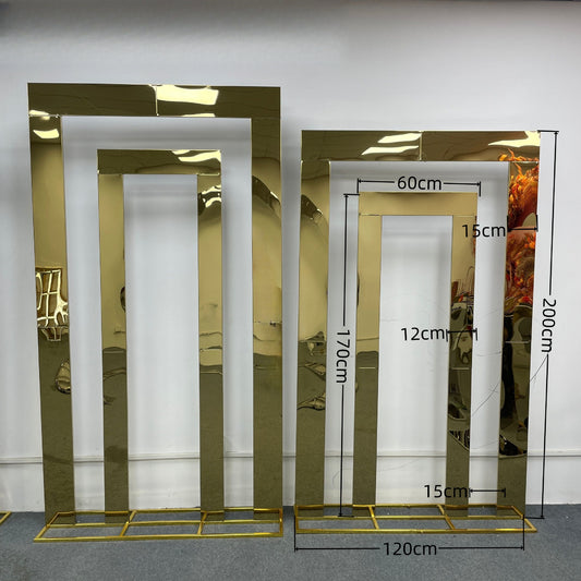 Heavy Duty Stainless Steel Arch - Wedding Backdrop Set