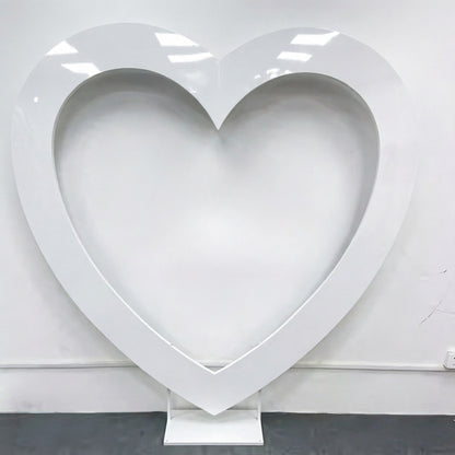 Shiny Gold Heart Wedding Arch - Stainless Steel Backdrop