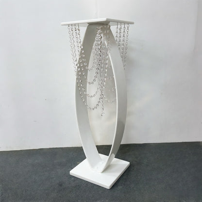 80cm Luxe Gold Floral Tower - Geometric Metal Wedding Centerpiece