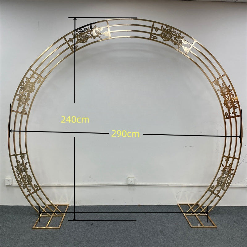 Custom Mirror Gold Metal Backdrop Stand Factory Direct
