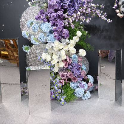 Tall White Acrylic Roman Columns - Wedding Road Lead Stand
