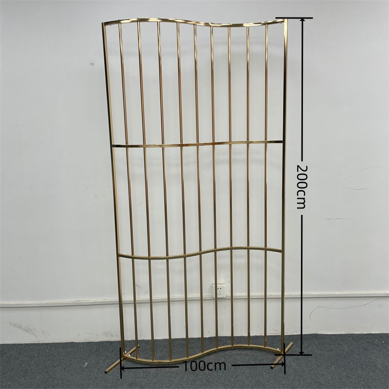 Gold Metal Backdrop Stand: Durable Arch for Events & Party