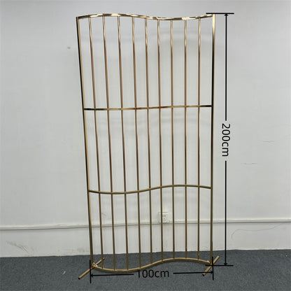 Gold Metal Backdrop Stand: Durable Arch for Events & Party