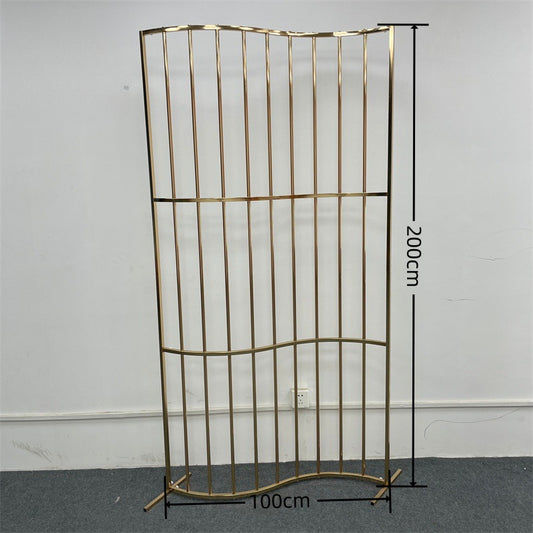 Gold Metal Backdrop Stand: Durable Arch for Events & Party
