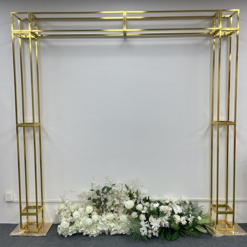 Majestic Gold Square Arch - 3D Mirror Finish Ceremony Focal Point