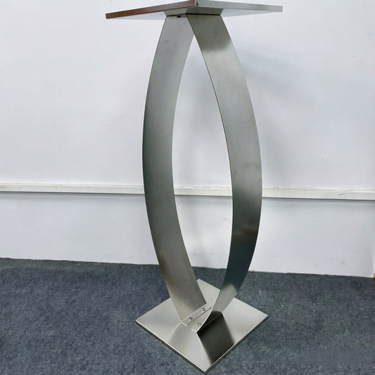 80cm Luxe Gold Floral Tower - Geometric Metal Wedding Centerpiece