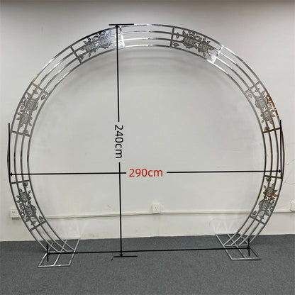 Custom Mirror Gold Metal Backdrop Stand Factory Direct