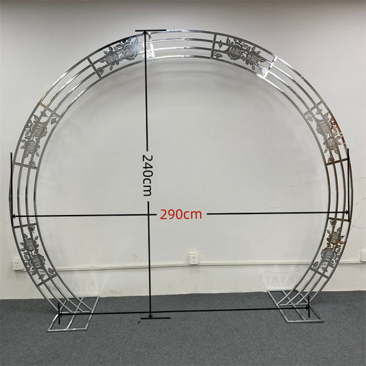 Custom Mirror Gold Metal Backdrop Stand Factory Direct