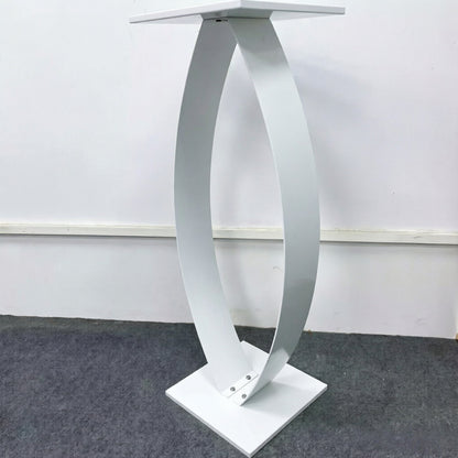 80cm Luxe Gold Floral Tower - Geometric Metal Wedding Centerpiece
