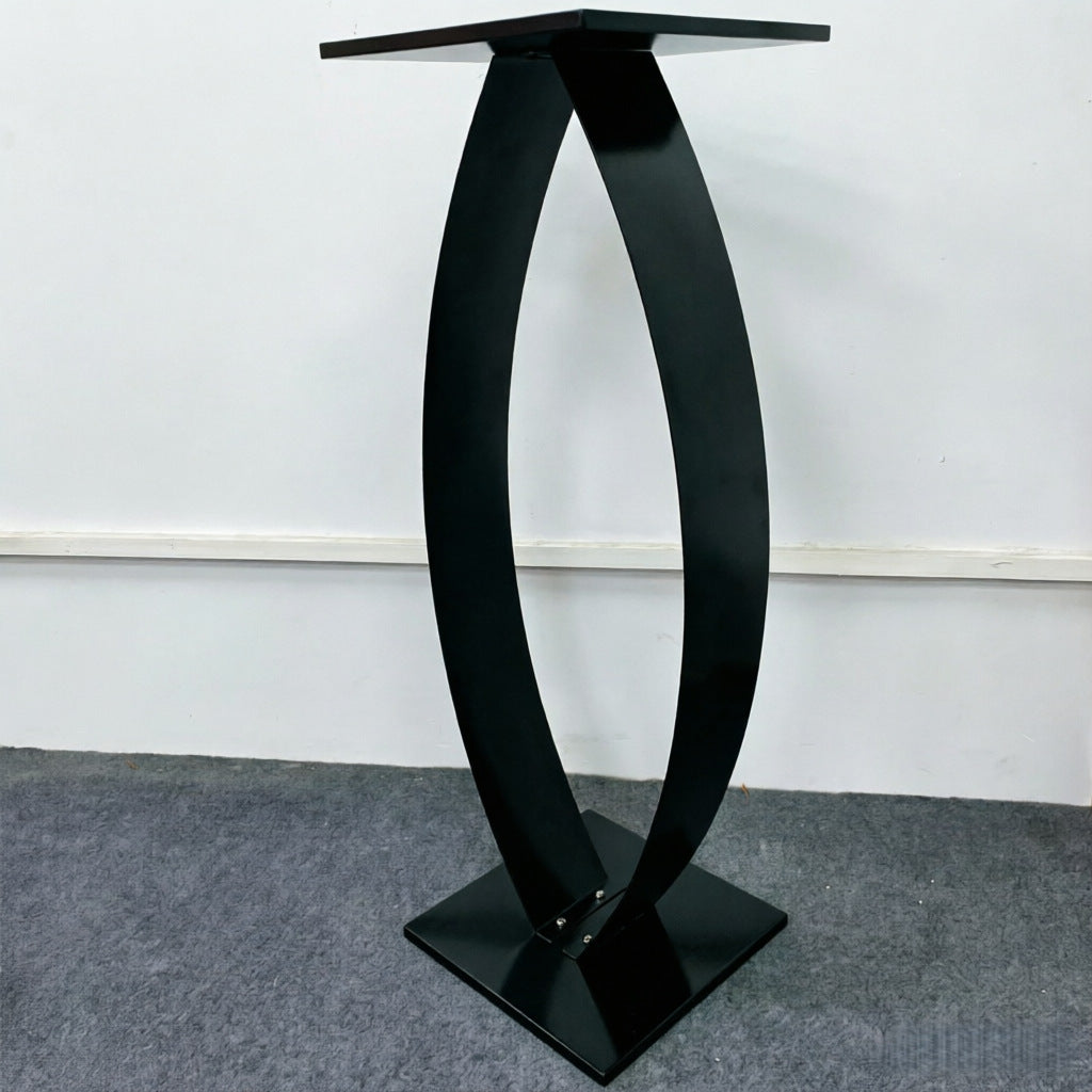 80cm Luxe Gold Floral Tower - Geometric Metal Wedding Centerpiece