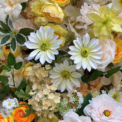 Floral Moon Arch: Artificial Flower Backdrop for Events