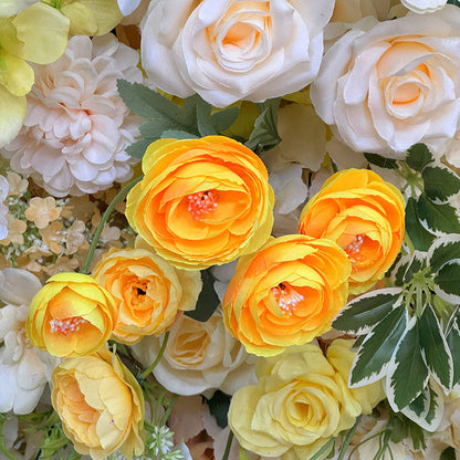 Floral Moon Arch: Artificial Flower Backdrop for Events