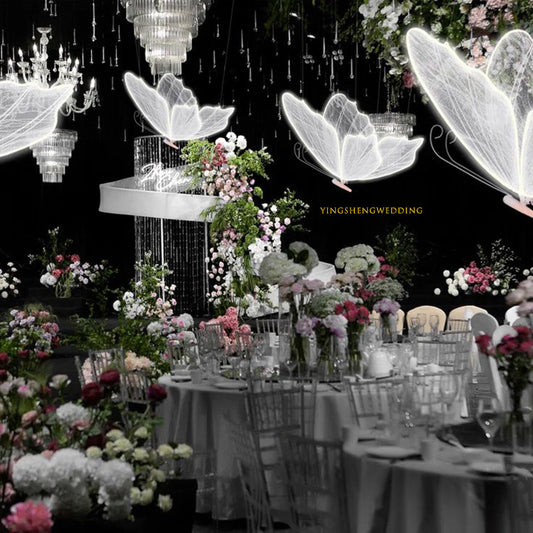 Luminous Butterfly Road Lead: Giant Floral Set Decor