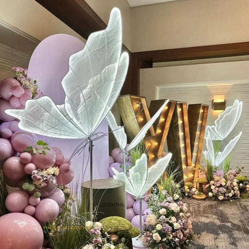 Luminous Butterfly Road Lead: Giant Floral Set Decor