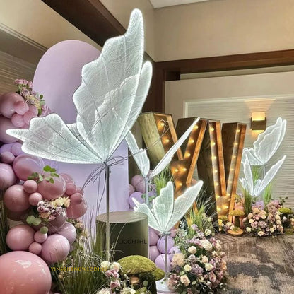 Luminous Butterfly Road Lead: Giant Floral Set Decor
