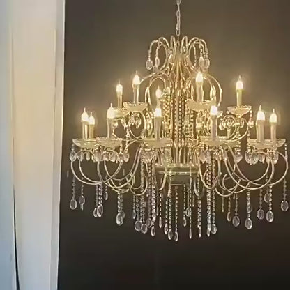 Maria Theresa Grand Crystal Chandelier - Golden Foyer & Lobby Decor