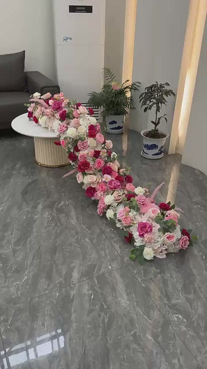 8ft Cascading Real-Touch Silk Floral Runner - Factory Custom