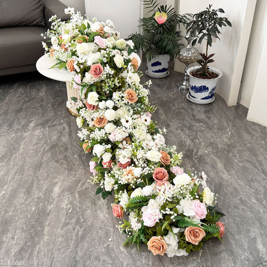 Factory Custom Wedding Floor Aisle Flower Arrangement for Wedding Decoration