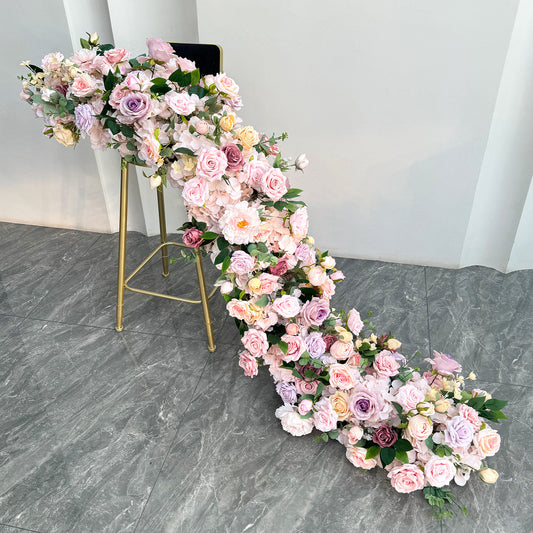 8ft Bespoke Real-Touch Silk Floral Runner - Factory Direct